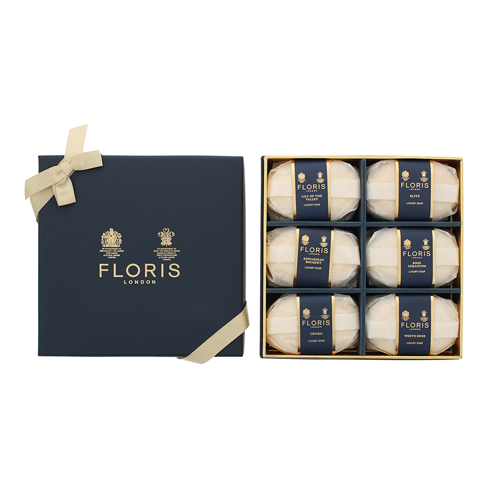 Floris White Rose Soap 100G - Edwardian Bouquet Soap 100G - Elite Soap 100G - Lily of the Valley Soap 100G - Cefiro Soap 100G - Rose Geranium Soap 100