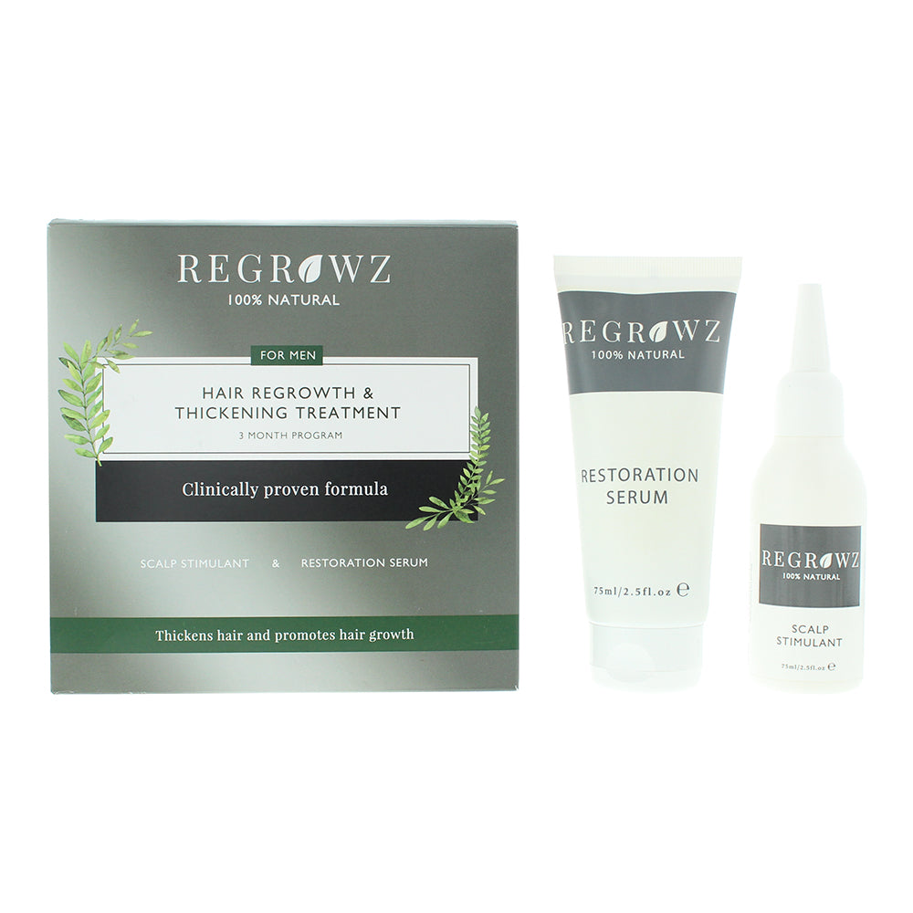 Regrowz Hair Regrowth Thickening Treatment Three Month Program For Men