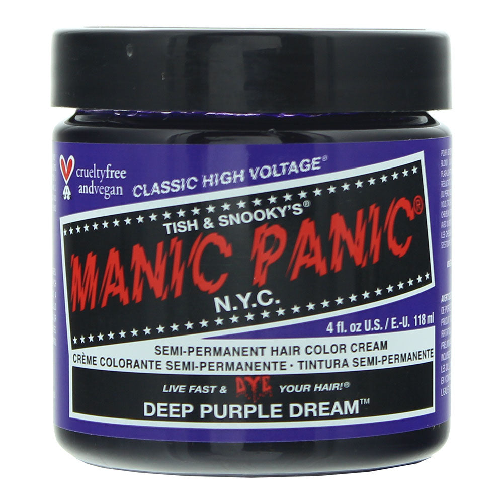 Manic Panic High Voltage Deep Purple Semi-Permanent Hair Color Cream 118ml