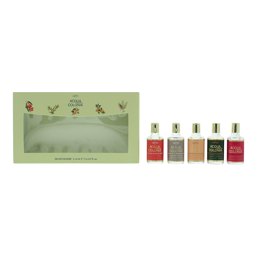 4711 Acqua Colonia Eau De Cologne Miniature Set 5 x 8ml - Myrrh Kumquat- Pink