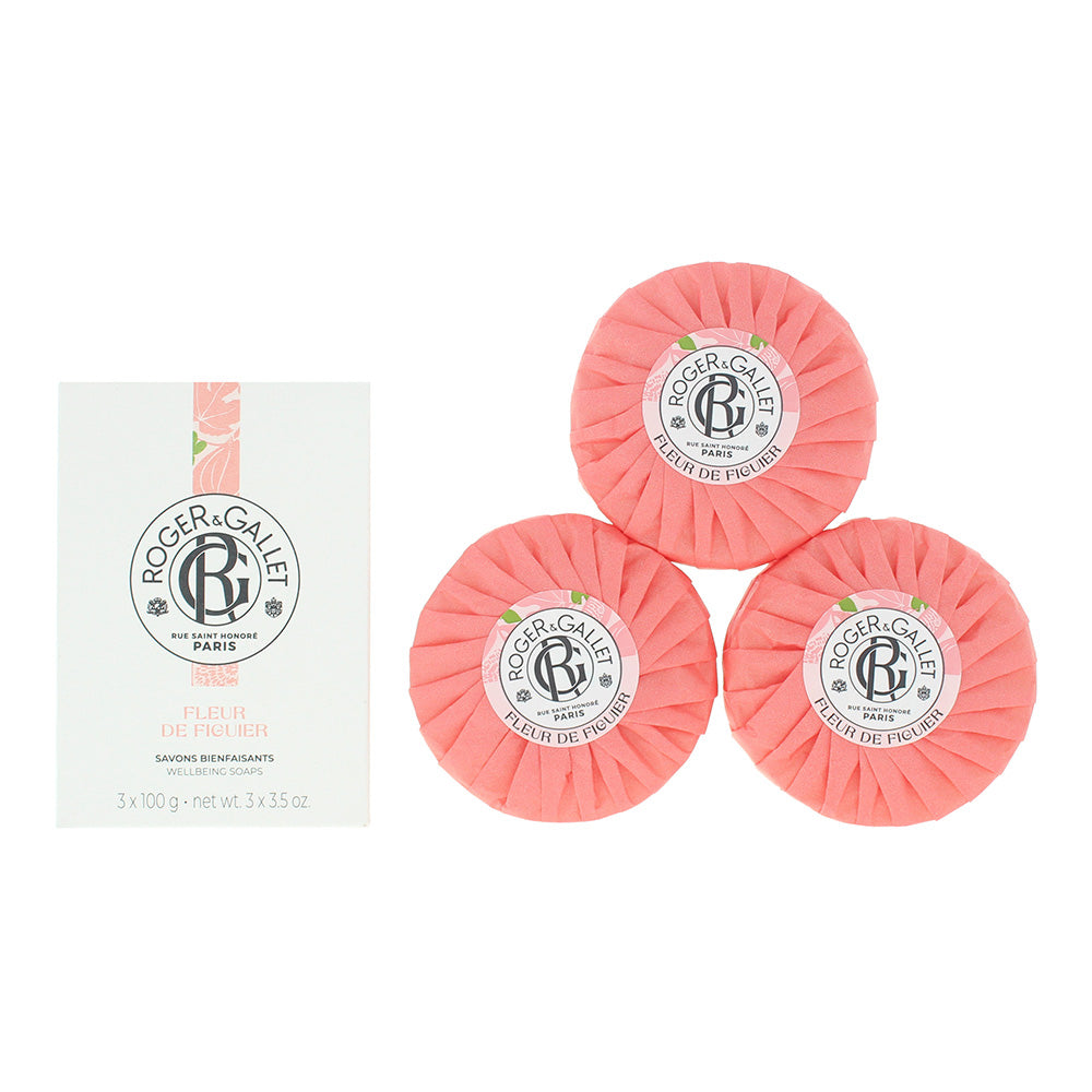 Roger Gallet Fleur De Figuier 3 x Soap 100g
