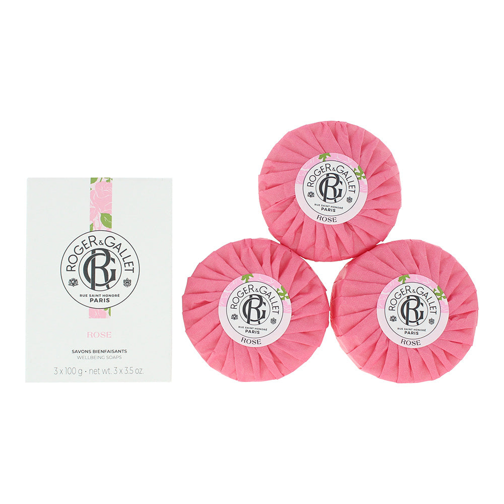 Roger Gallet Rose 3 x Soap 100g