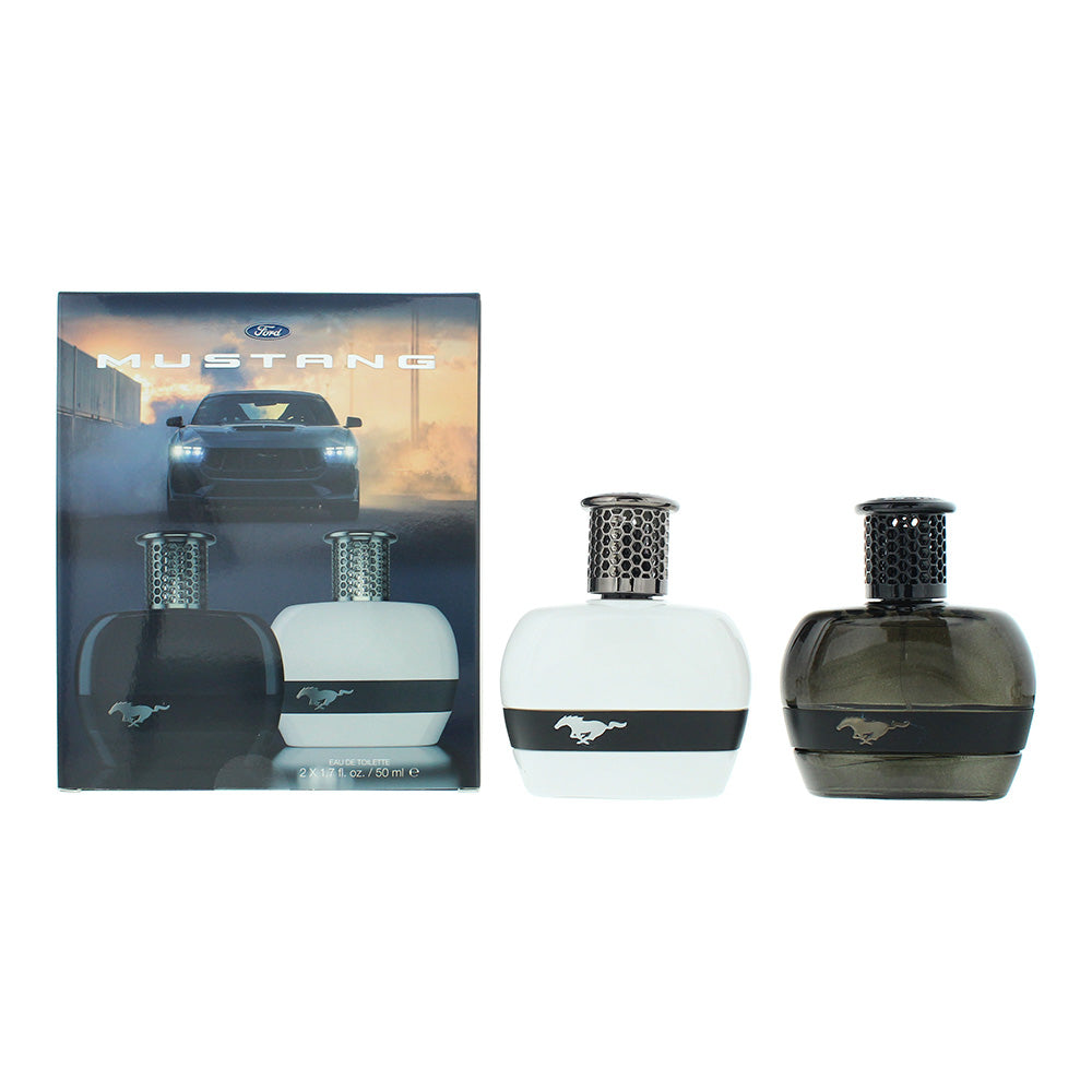 Mustang Black White 2 Piece Gift Set: EDT 2 x 50ml