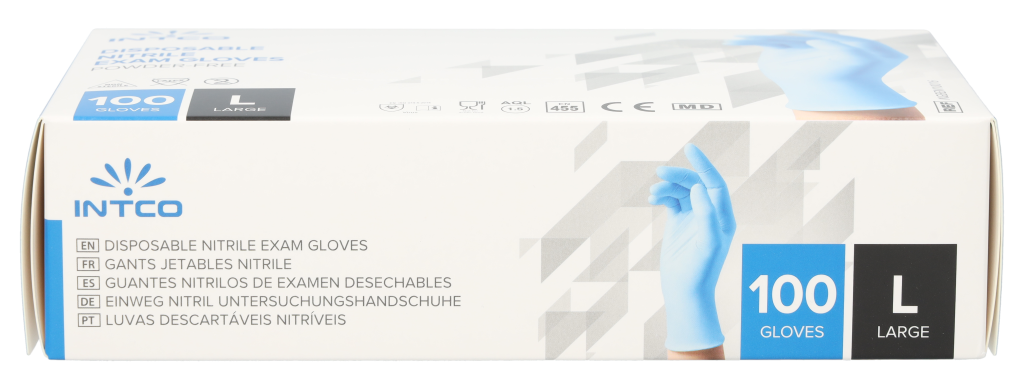 Intco Disposable Nitrile Exam Powder Free - Size L 100 piece