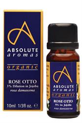 Absolute Aromas Organic Rose Otto 3% in Jojoba Oil 10ml