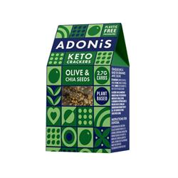 Adonis Keto Olive & Chia Seeds Crackers 60g