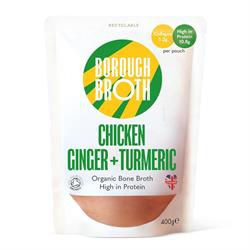 Borough Broth Organic Chicken Bone Broth Ginger & Turmeric 400g