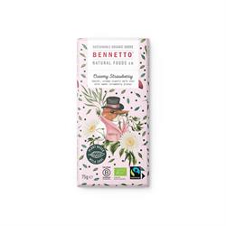 Bennetto Bennetto Organic Creamy Strawberry Vegan Chocolate Bar 75g