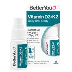 BetterYou BetterYou Vitamin D3 4000iu + K2 Max Strength Oral Spray