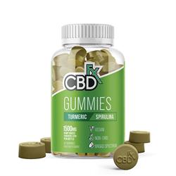CBDfx CBDfx Turmeric & Spirulina Gummies (60ct / 1500mg CBD Per Bottle)