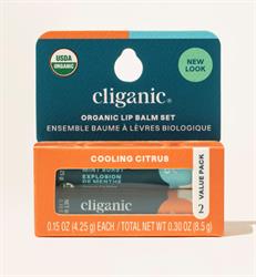 Cliganic Cliganic Cooling Citrus Lip Balm 2 Pack