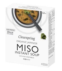 Clearspring Instant Miso Soup with Sea Vegetable 4 x 10g