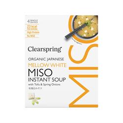 Clearspring Organic Miso Soup - White with Tofu 4 x 8g Pack