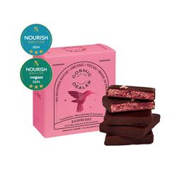 Cosmic Dealer Mini Chocolate Box Raspberry Macadamia - Box of 4 Bites 80g