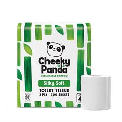 Cheeky Panda Plastic Free Ultra Sustainable Bamboo Toilet Roll - 4 Pack