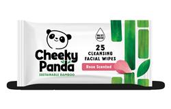 Cheeky Panda 100% Bamboo Facial Cleansing Wipes Rose Scented 25 Wipes