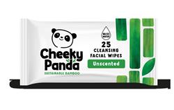 Cheeky Panda 100% Bamboo Facial Cleansing Wipes Unscented 25 Wipes