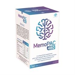 Cysticlean MemoPAC 480 with 480mg of PAC and key ingredients. 60 capsules