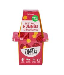 DANDS Fresh Beetroot Hummus & Breadsticks Snack 110g