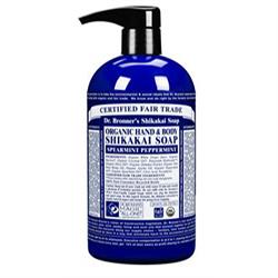 Dr Bronner Peppermint Organic Pump Soap 710ml
