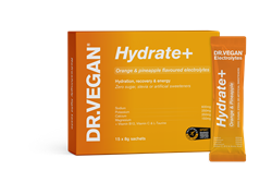 Dr Vegan Hydrate+ Orange & Pineapple Electrolytes. 15 sachets