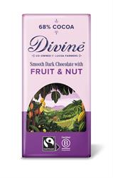 Divine Chocolate Divine 68% Dark Chocolate with Fruit and Nut 90g