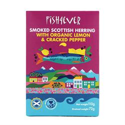 Fish4Ever Smoked Herring Fillets in Organic Lemon & Black Pepper 110g