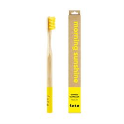 From Earth to Earth Bamboo Toothbrush Morning Sunshine - Yellow Medium 1 Unit