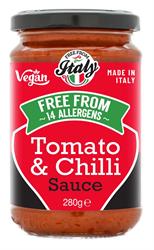 Free From 14 Free From & Vegan Tomato & Chilli Pasta Sauce 280g