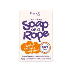 Friendly Soap Orange & Grapefruit - Natural Soap On A Rope 125g