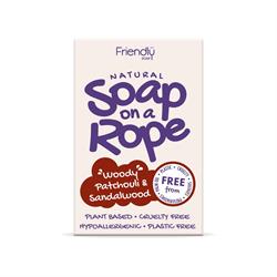 Friendly Soap Patchouli & Sandalwood - Natural Soap On A Rope 125g