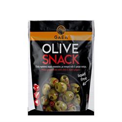 Gaea GAEA Pitted Green olives Chilli 65g