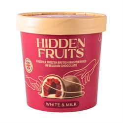 Hidden Fruits British Raspberries in White & Milk Belgian Chocolate 150g