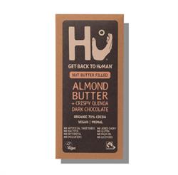 Hu Hu Almond Butter & Crispy Quinoa Dark Chocolate Bar 60g