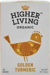 Higher Living Golden Turmeric Organic Herbal Infusion - 15 Bags