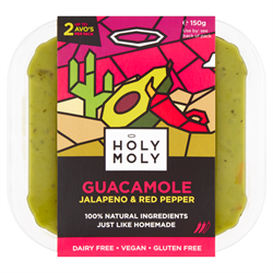 Holy Moly Dips Jalapeno & Red Pepper Guacamole 150g