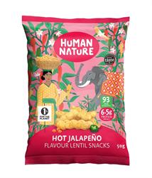 Human Nature Human Nature Hot jalapeno and Lime Flavour Lentil Snacks 50g