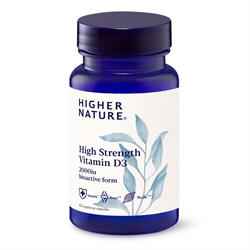 Higher Nature Higher Nature High Strength Vitamin D3 60 Vegetarian Capsules