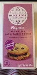 Honeyrose Bakery Honeyrose Bakery Organic Gluten Free All Butter Oat & Raisin Cookies 125g