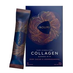 INOUMI Collagen cacao & ashwagandha. 10 compostable sachets.