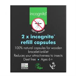 incognito Refill Capsules For Wooden Bead Insect Repellent Bracelet- 2 Capsules