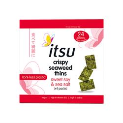 Itsu Sweet Soy & Sea Salt Seaweed Multipack 4x5g NEW TRAYLESS