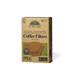 If You Care Coffee filters No.4 Large Unbleached - 100 Filters