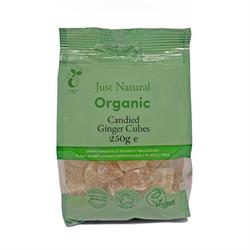 Just Natural Organic Organic Ginger Candied Cubes 250g