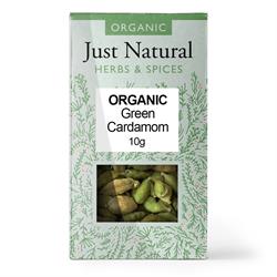 Just Natural Herbs Organic Green Cardamom Pods (Box) 10g