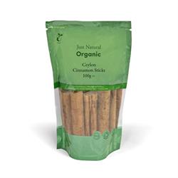 Just Natural Herbs Organic Ceylon Cinnamon Sticks 100g