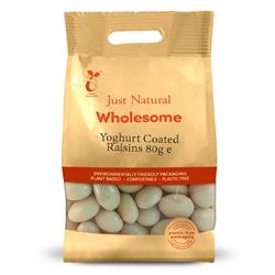 Just Natural Wholesome Yoghurt Coated Raisins 80g