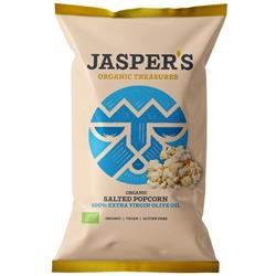 Jaspers Organic Treasures Jasper's Organic Sea Salt Popcorn 100% Extra Virgin Olive Oil 50g
