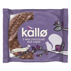 Kallo Kallo Milk Chocolate Topped Rice Cakes Portion Pack 33g