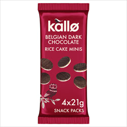 Kallo Kallo Belgian Dark Chocolate Rice Cake Minis 4 x 21g